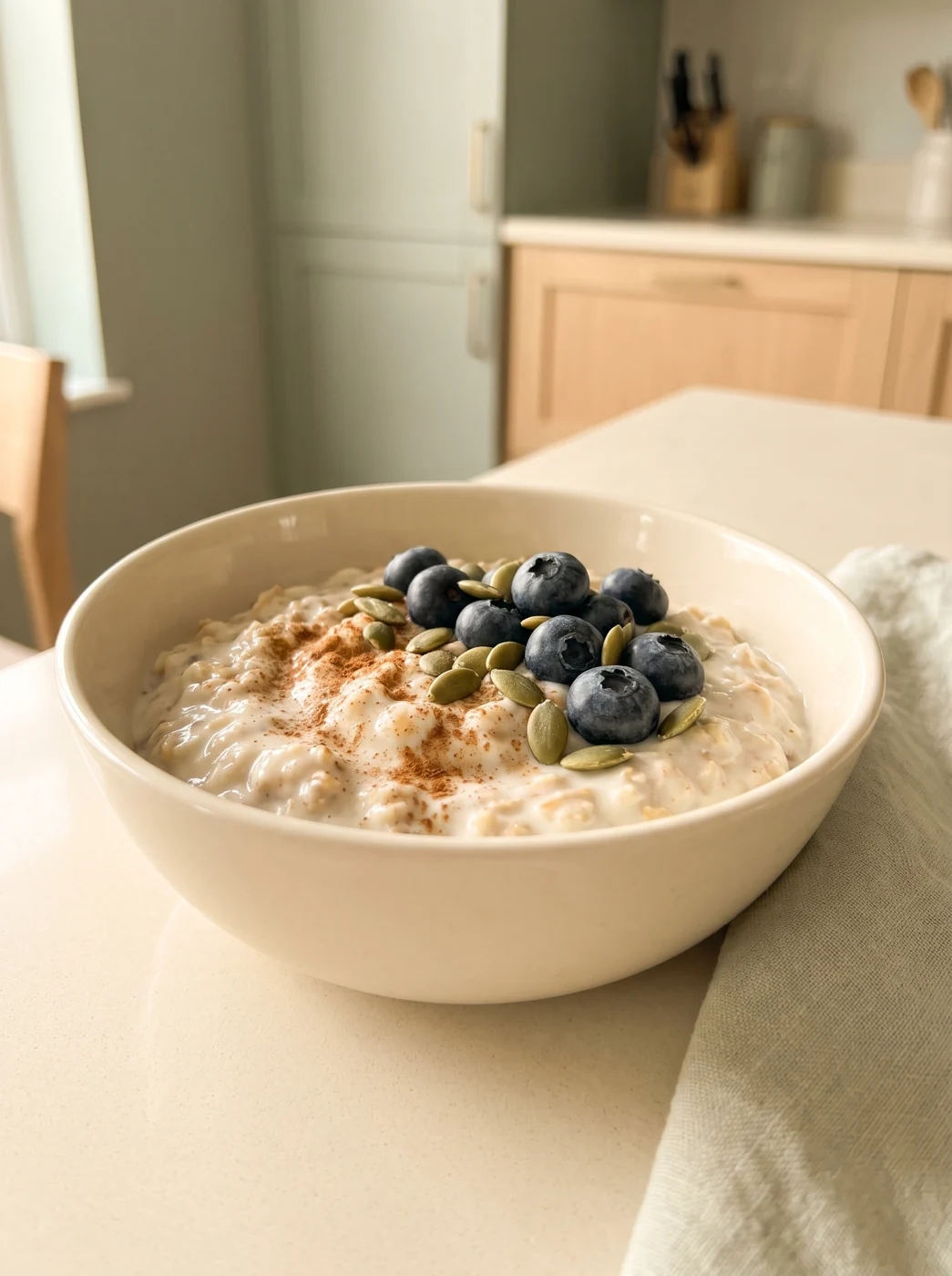 Lactose-Free Blueberry Yogurt Oats