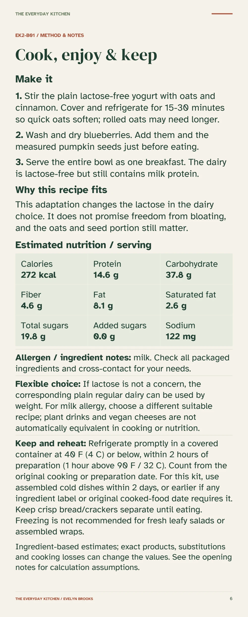 Enlarge the preparation and notes