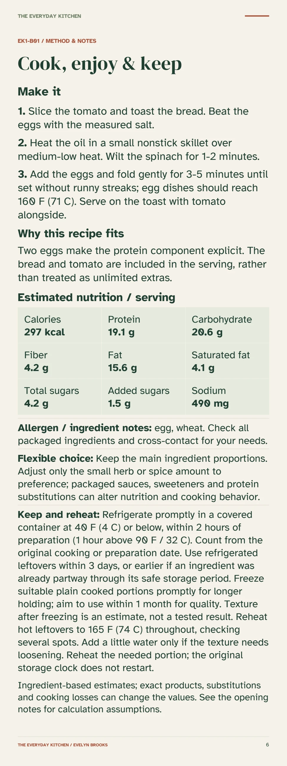 Enlarge the preparation and notes